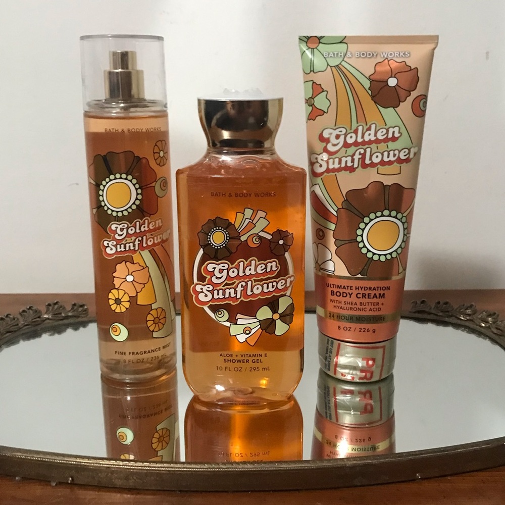 ✔️NWT “Golden Sun Flower” Bath & Body Works Set 🌼✌️